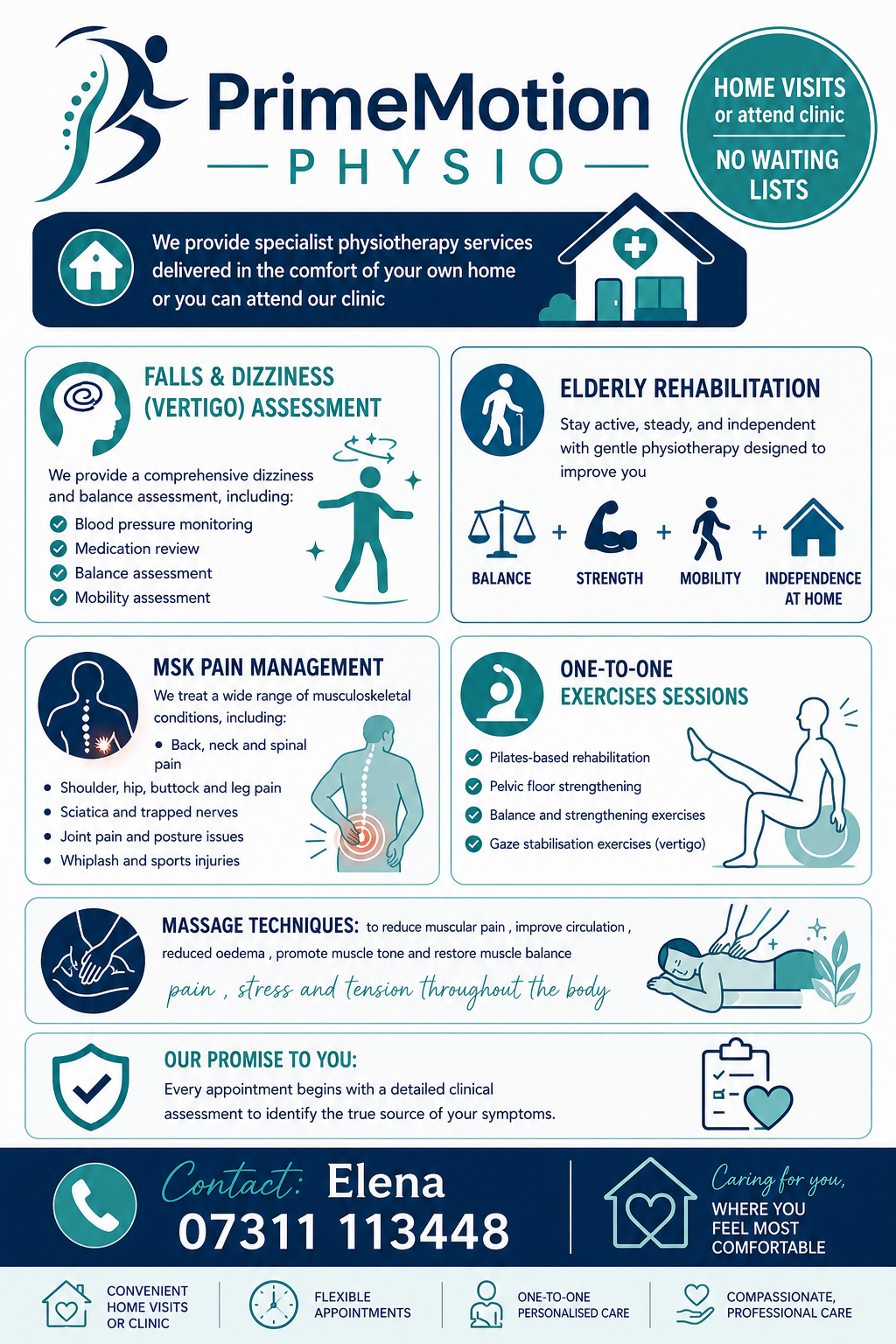 PrimeMotion Physio Information Flyer