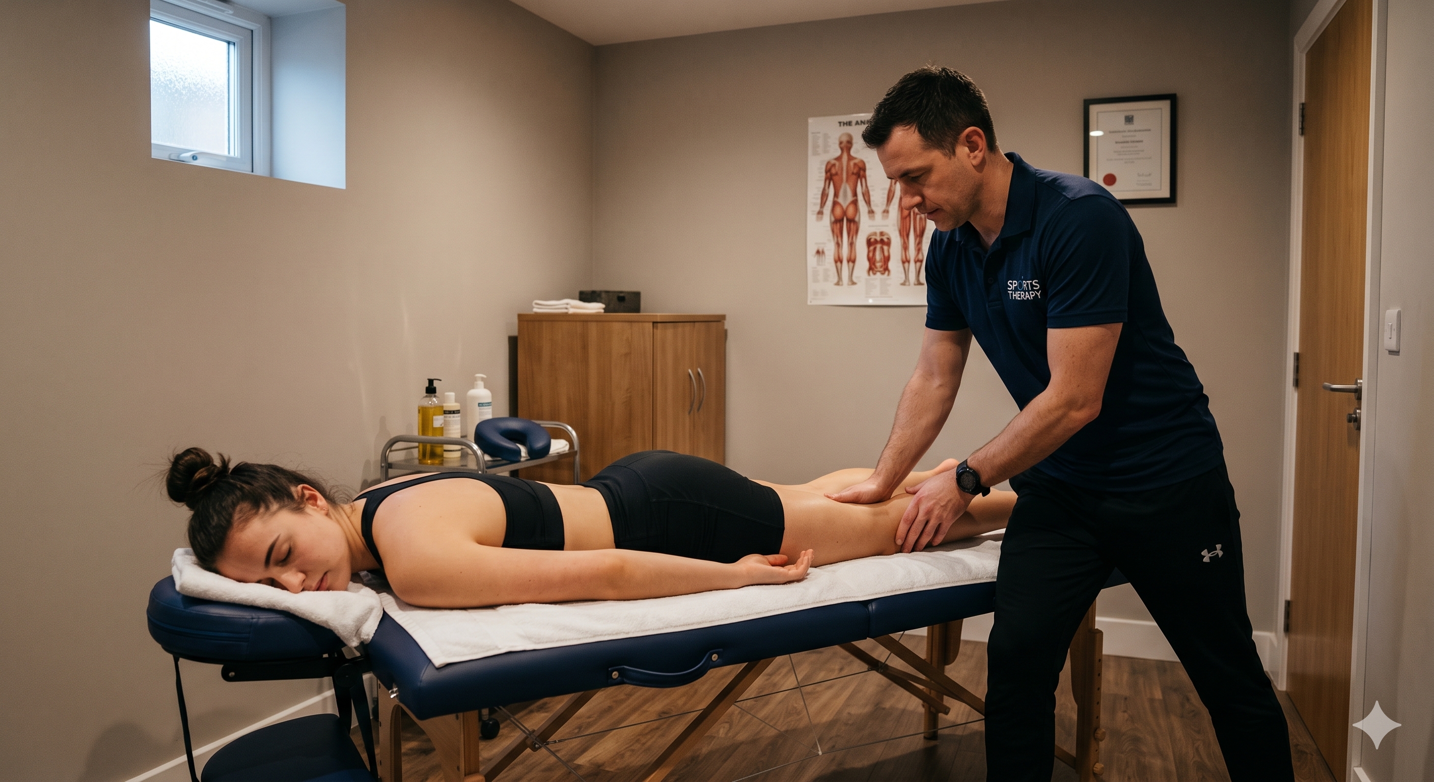 Patient receiving a therapeutic massage